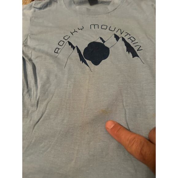 1970s Screen Stars Rocky Mountain Single Stitch T Shirt USA Made / Boy’s 5 * - Picture 5 of 5